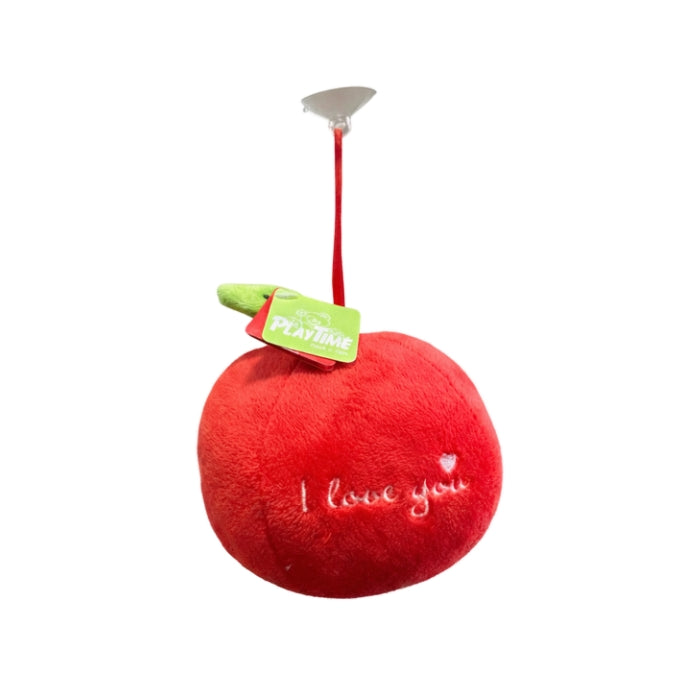 PlayTime - Peluche - Mela Rossa con Scritta "I LOVE YOU" + Ventosa