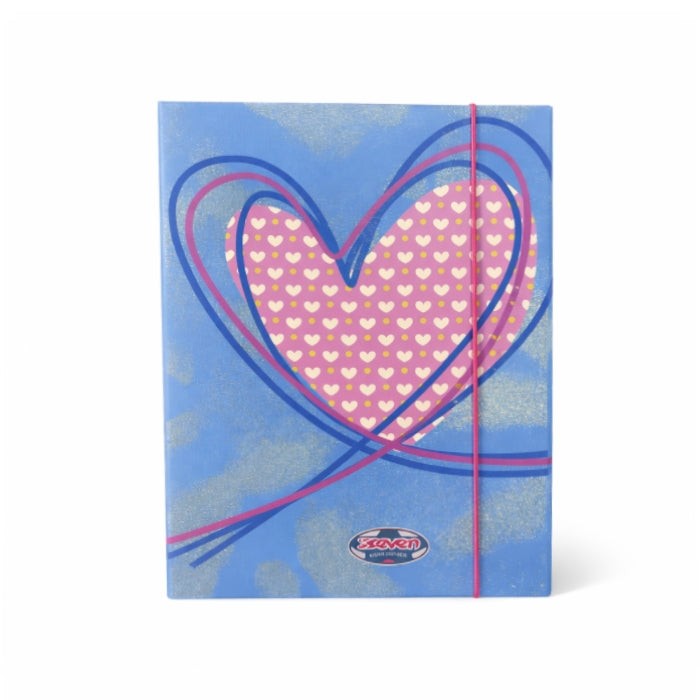 Seven - Carpetta con Elastico - Grafica Cuore | 3 Lembi