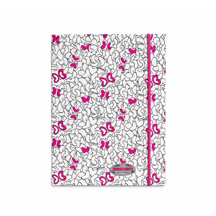 Seven - Carpetta con Elastico - Grafica Farfalle | 3 Lembi