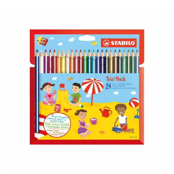 Stabilo - Matite Colorate - Trio Thick - 24 Thick Coloring Pencils