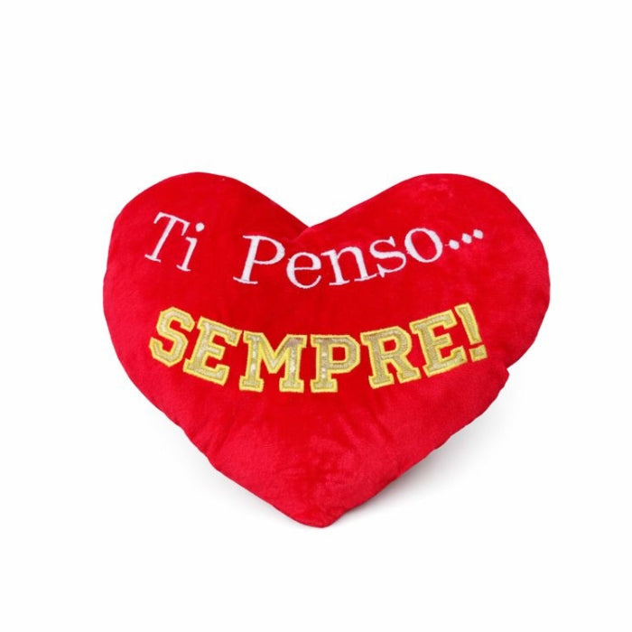 Storie del Cuore - Cuscino Cuore con Scritta "Ti Penso... SEMPRE!"