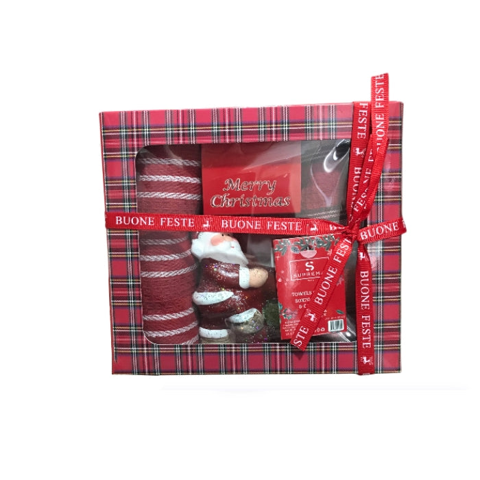 Suprema - Towels & Candela - Confezione Natalizia