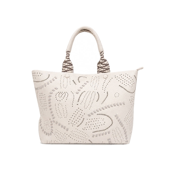 Tommasini - Borsa A Spalla Traforata con Manici Decorati | Tote Bag Elegante Capiente