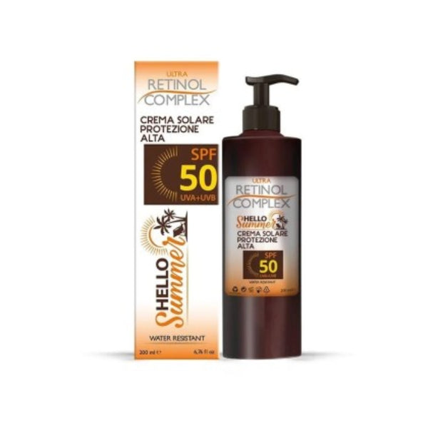 Ultra Retinol Complex - Hello Summer - Crema Solare Protezione Alta - SPF 50 UVA+UVB