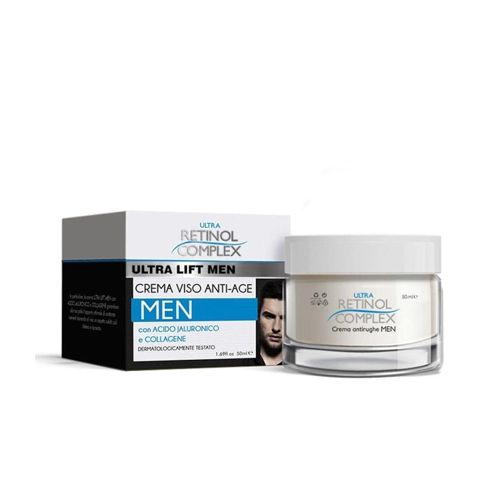 Ultra Retinol Complex - Ultra Lift Men - Crema Viso Anti-Age - Con Acido Jaluronico & Collagene