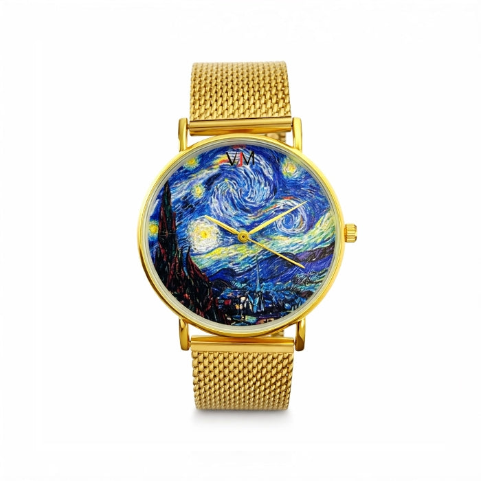 VJM - Bijoux & Watches - Orologio da Polso - Dorato - Quadrante Notte Stellata | Cinturino Maglia Milanese