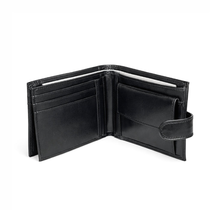 You Young Coveri - Portafoglio - Trifold in Pelle - Nera con Linguetta | Compatto