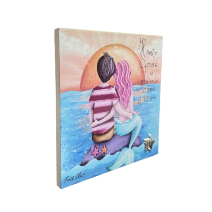 First Class Argenti - Targhetta - Innamorati Al Mare - 15x15cm