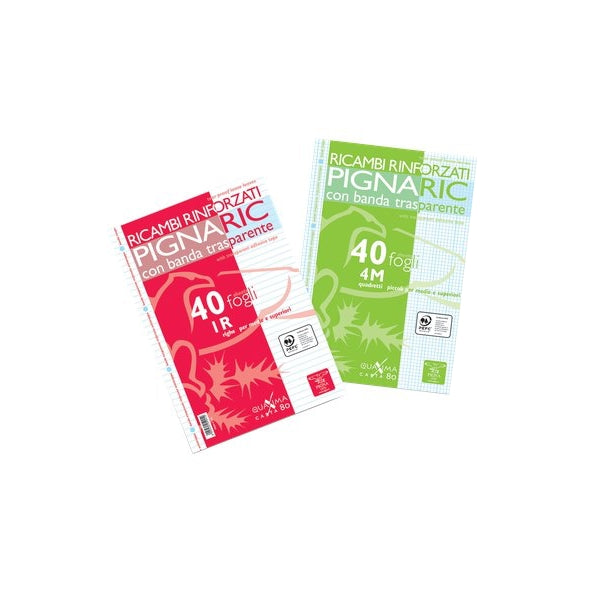 Pigna - Ricambi Rinforzati Per Raccoglitore - Quadretti - 4mm - A4